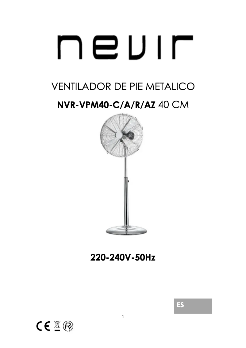 Imagen de la primera página del manual del dispositivo NVR-VPM40-C