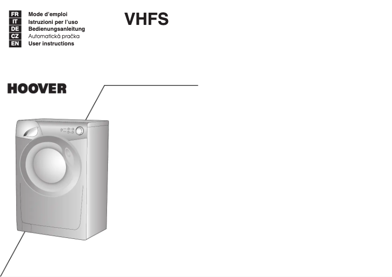 Página 1 del manual Manual de usuario Hoover VHFS 510-30