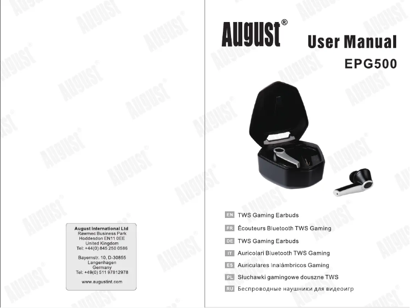 Imagen de la primera página del manual del dispositivo EPG500