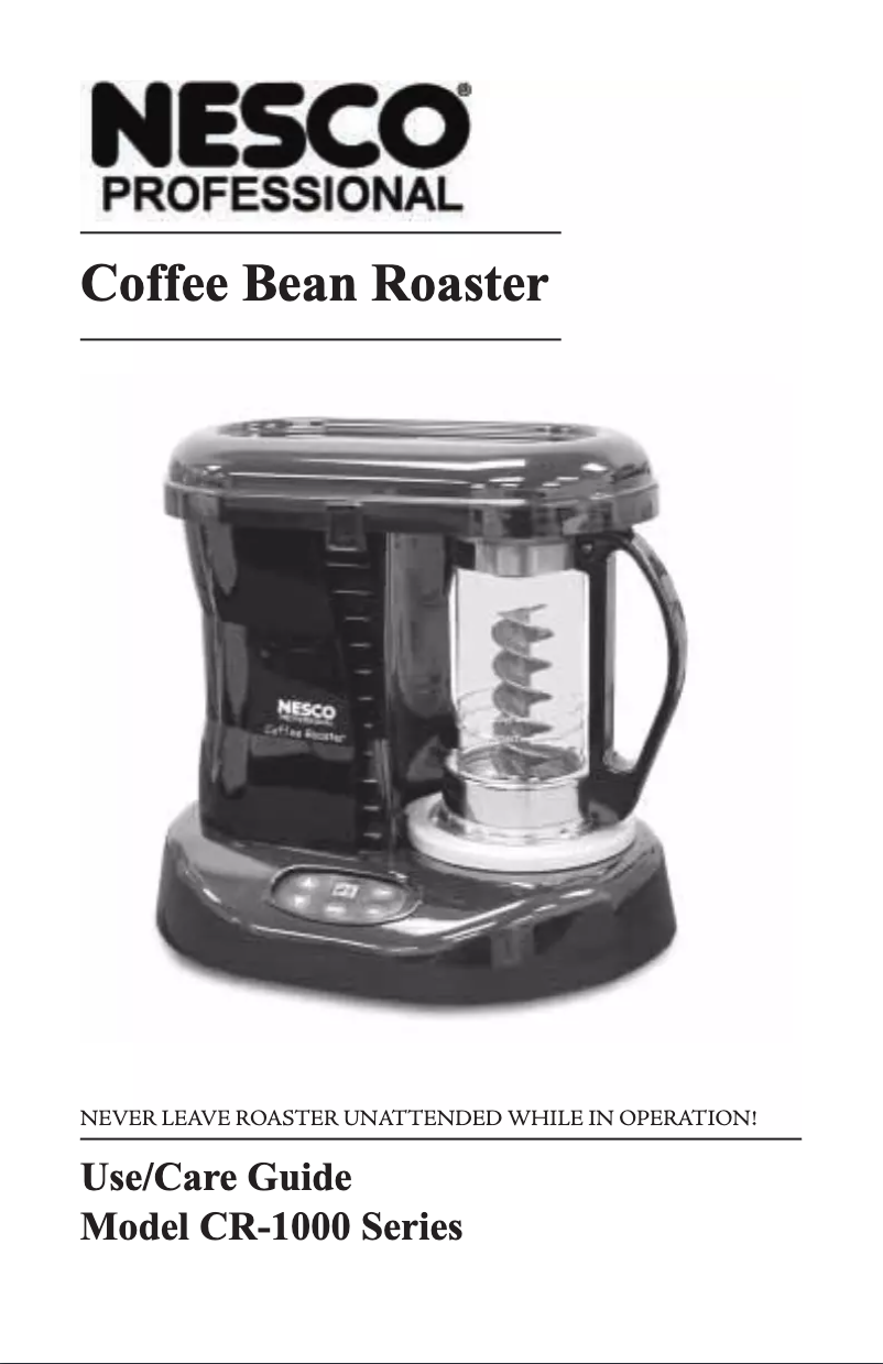 Página 1 del manual Manual de usuario Nesco CR-1010-PR