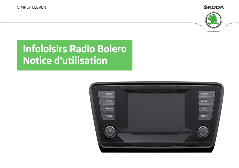 Página 1 del manual Manual de usuario Skoda Bolero