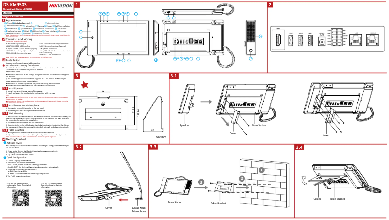 Imagen de la primera página del manual del dispositivo DS-KM9503