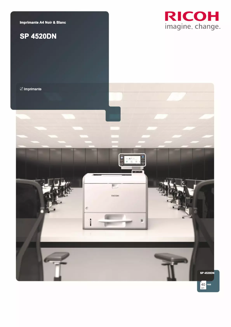 Imagen de la primera página del manual del dispositivo SP 4520DN