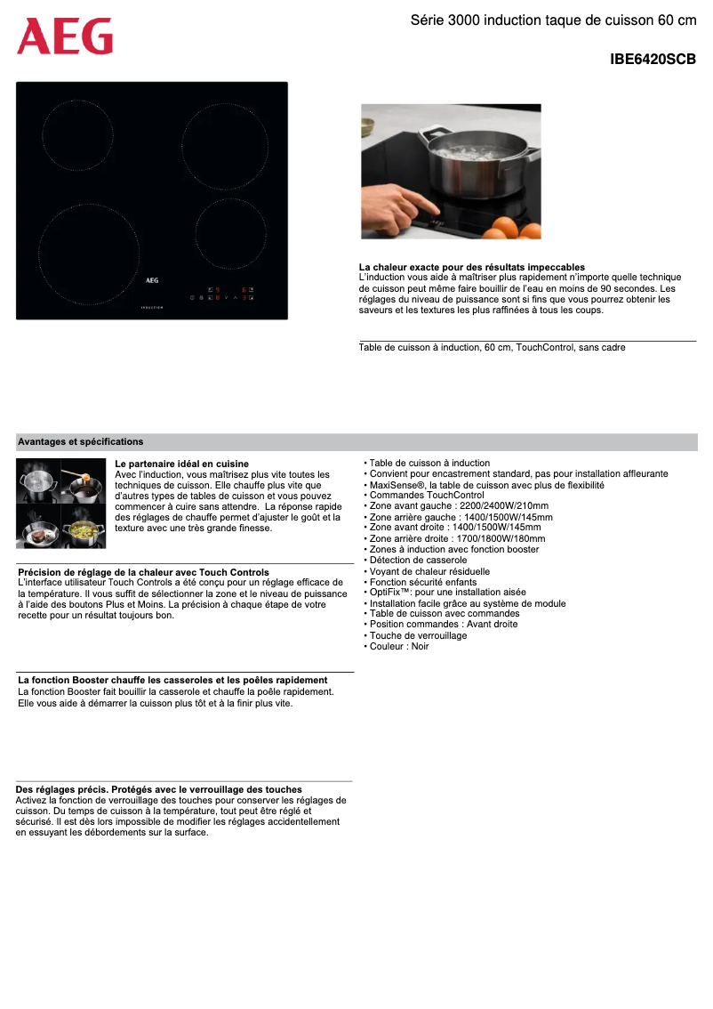Imagen de la primera página del manual del dispositivo IBE6420SCB