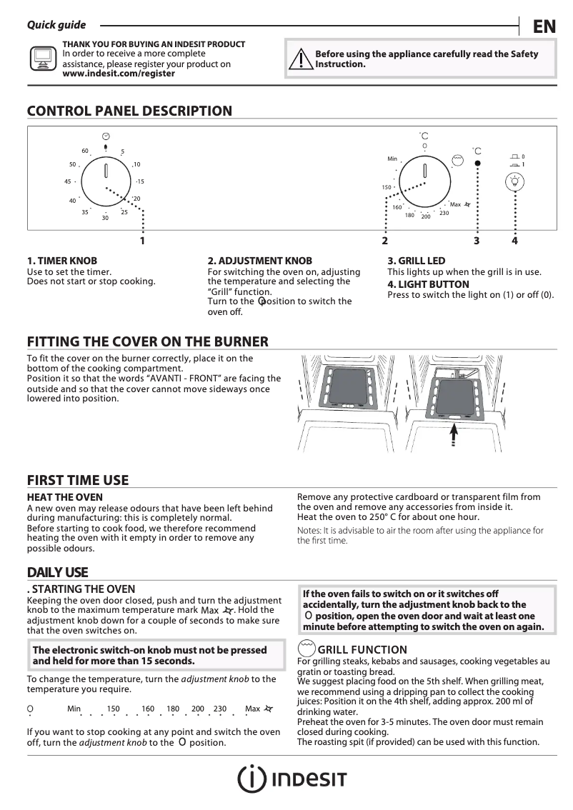 Imagen de la primera página del manual del dispositivo IGW 620 IX UK