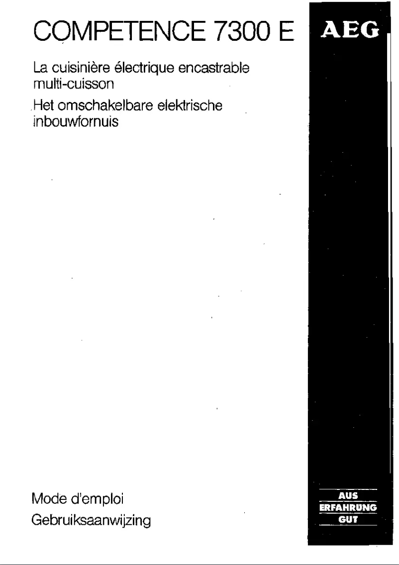 Imagen de la primera página del manual del dispositivo Competence 7300 E