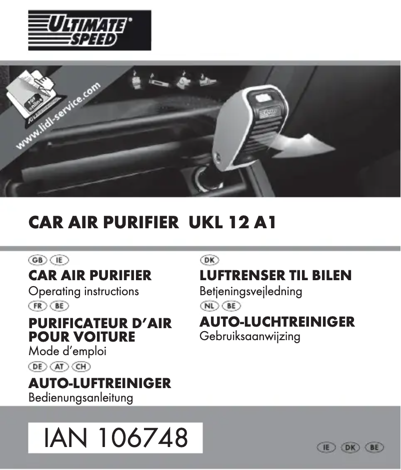 Imagen de la primera página del manual del dispositivo UKL 12 A1