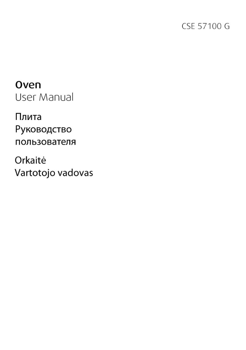 Página 1 del manual Manual de usuario Beko CSE 57100 GA