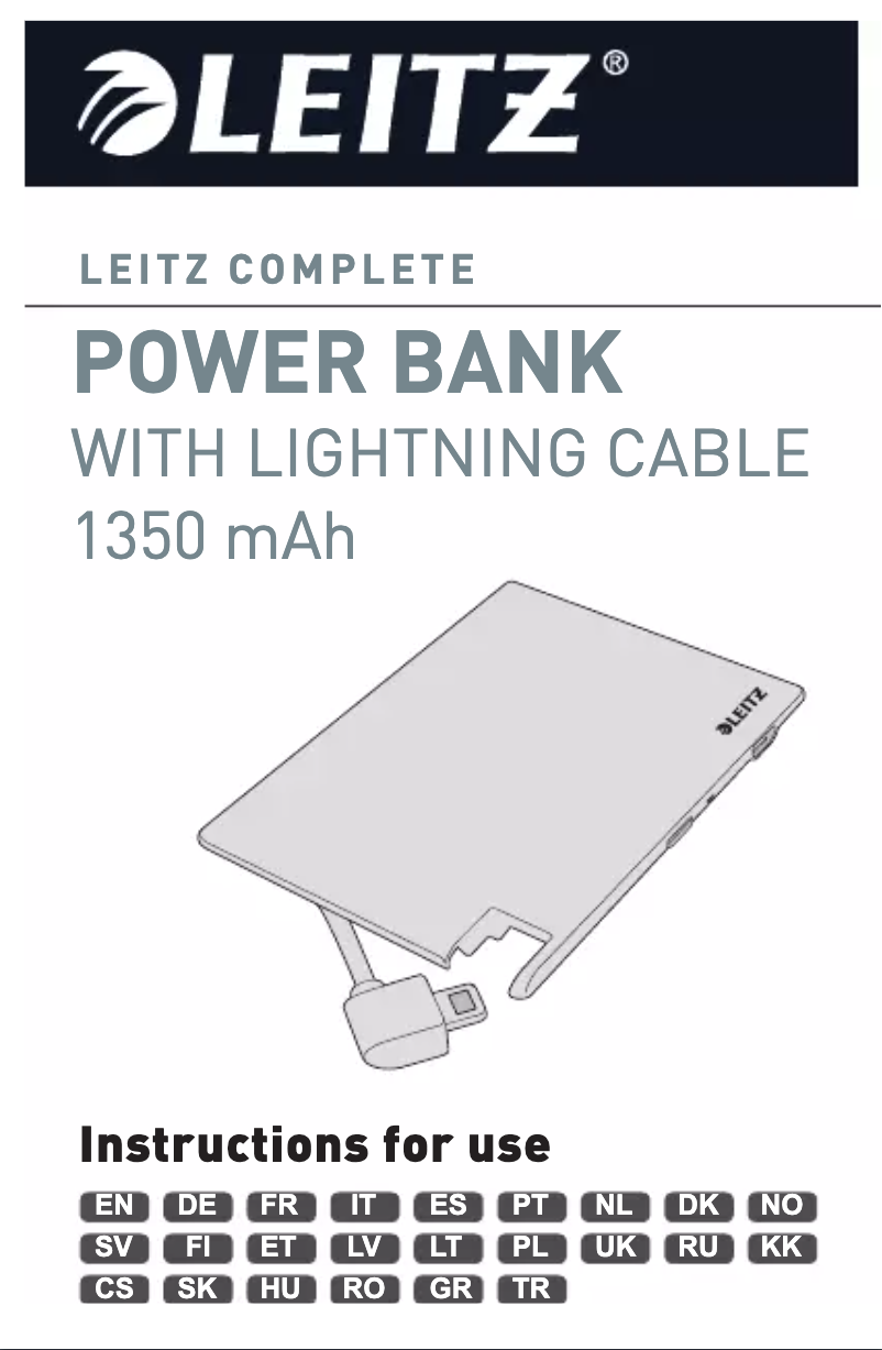 Página 1 del manual Manual de usuario Leitz Power Bank