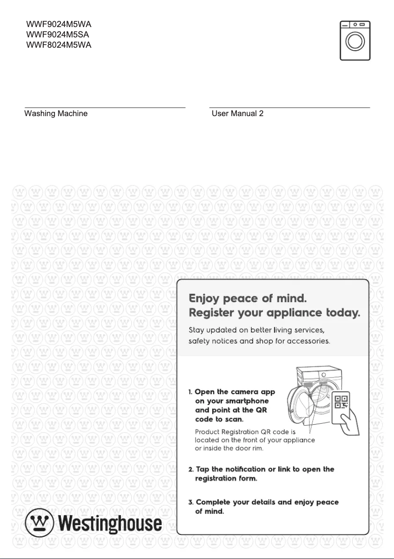 Página 1 del manual Manual de usuario Westinghouse WWF9024M5