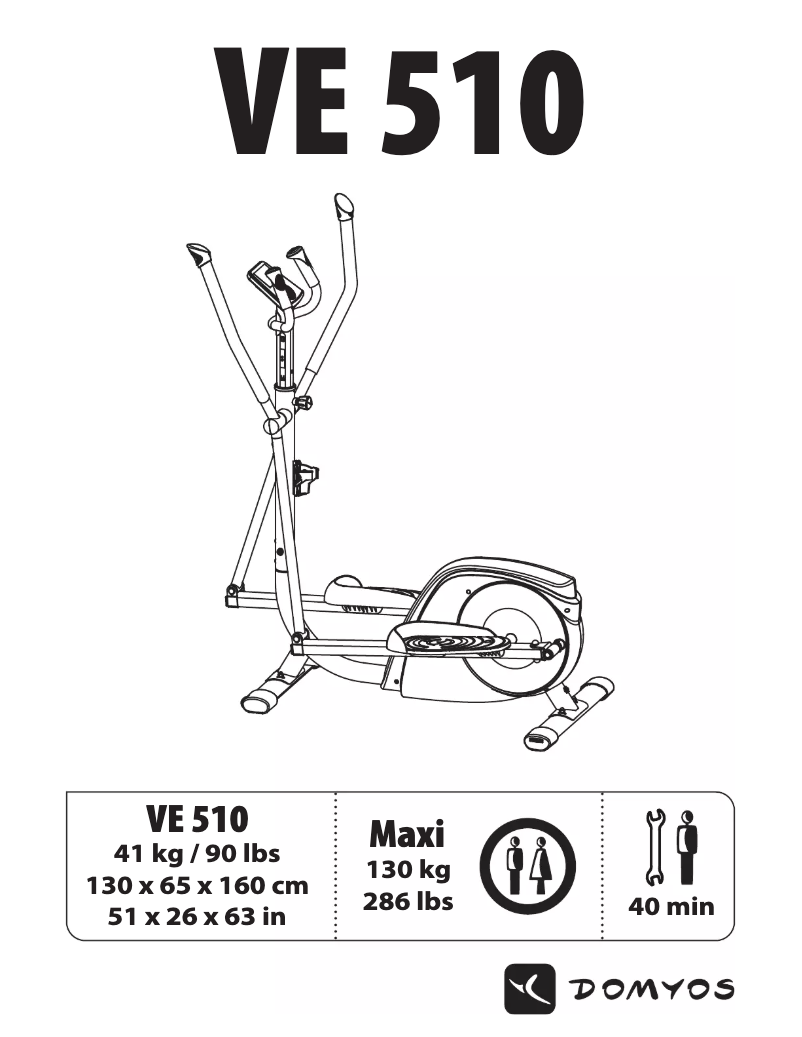 Página nº 1 - Manual de usuario Domyos VE 510
