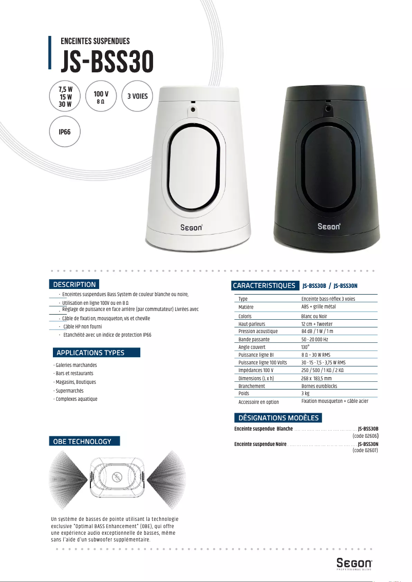 Imagen de la primera página del manual del dispositivo JS-BSS30B