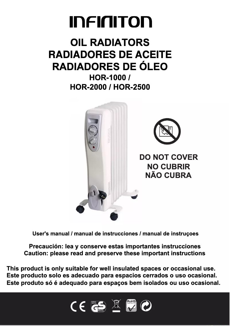 Página 1 del manual Manual de usuario Infiniton HOR-1000
