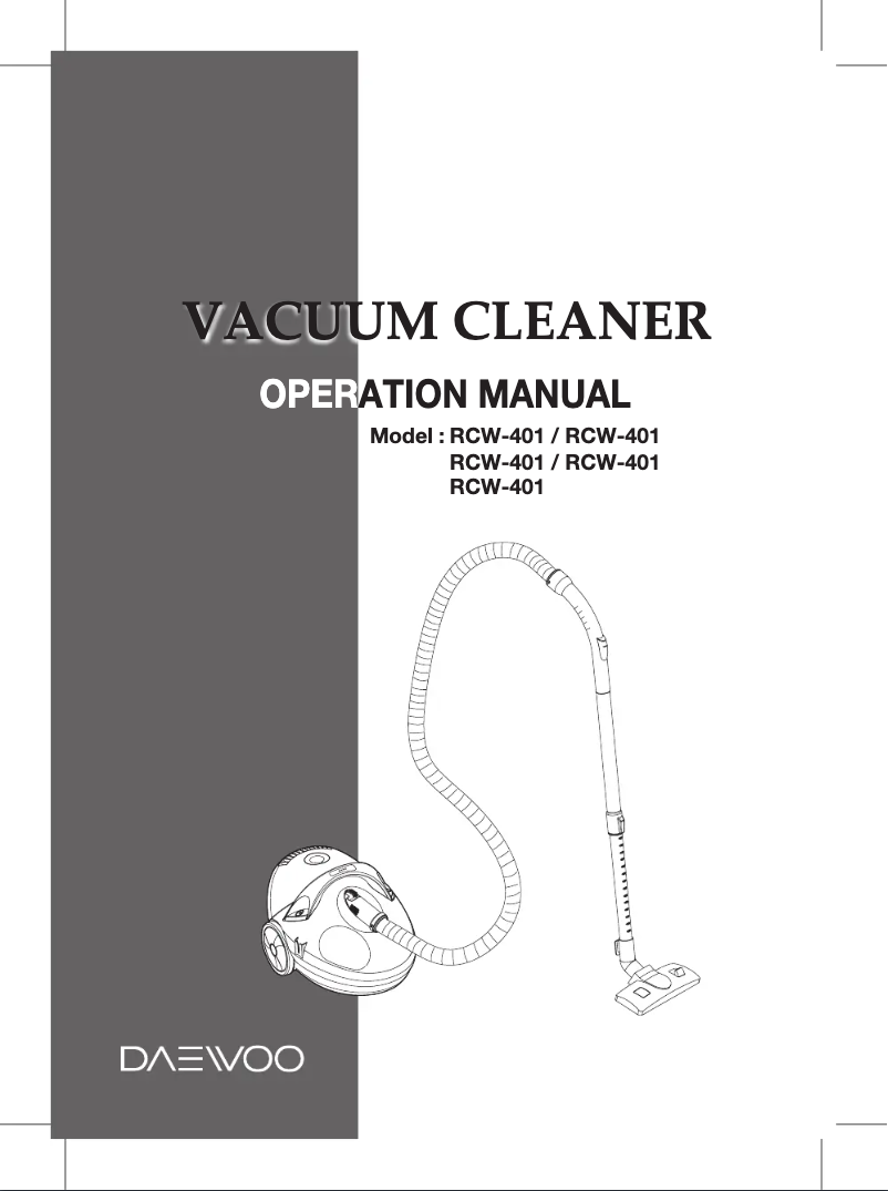 Página 1 del manual Manual de usuario Winia RCW-401