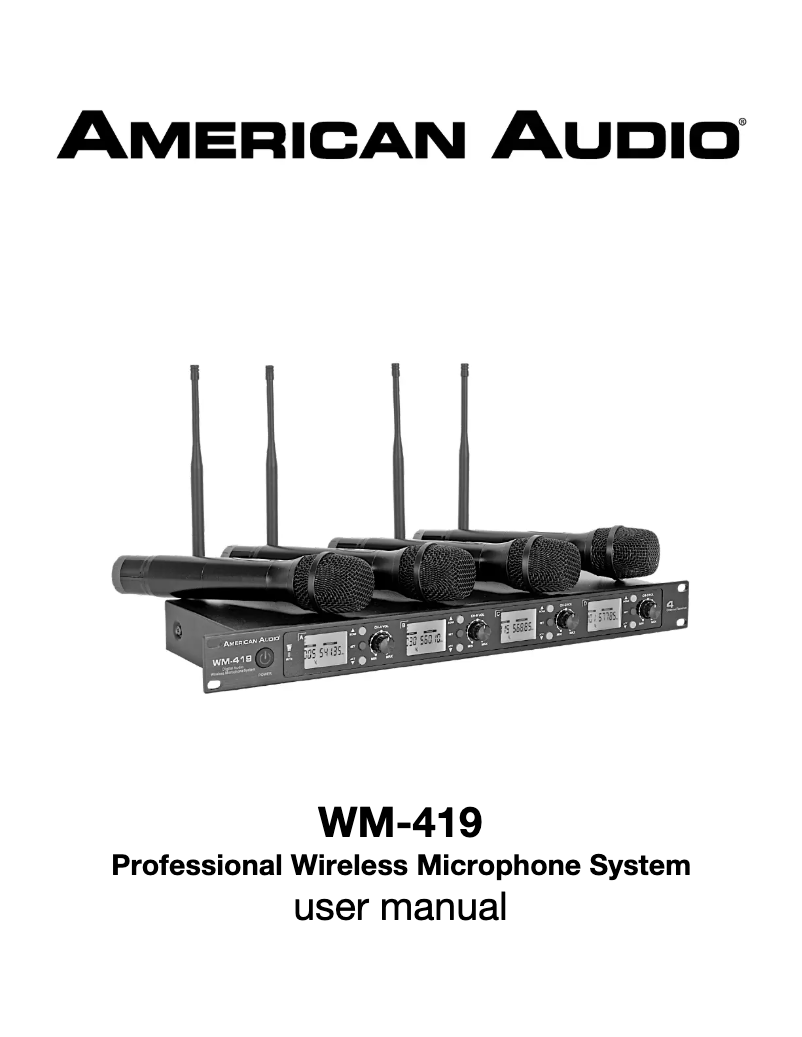 Imagen de la primera página del manual del dispositivo WM-419