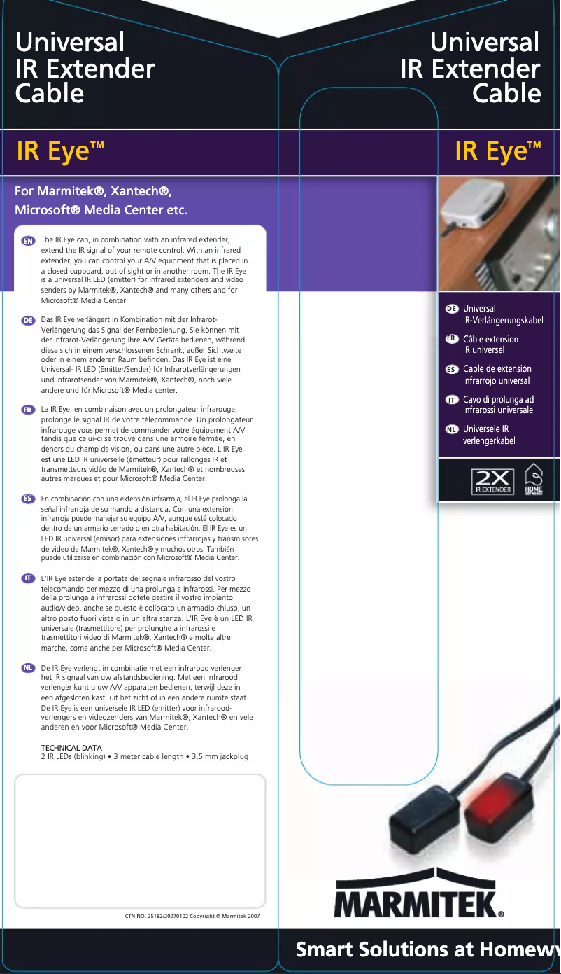 Imagen de la primera página del manual del dispositivo IR Eye