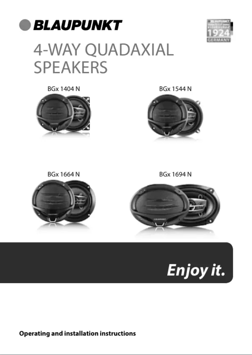 Imagen de la primera página del manual del dispositivo BGx 1664 N