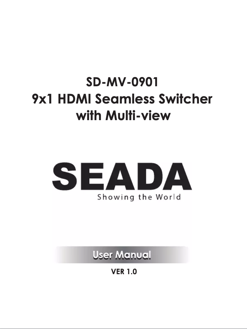 Imagen de la primera página del manual del dispositivo SD-MV-0901