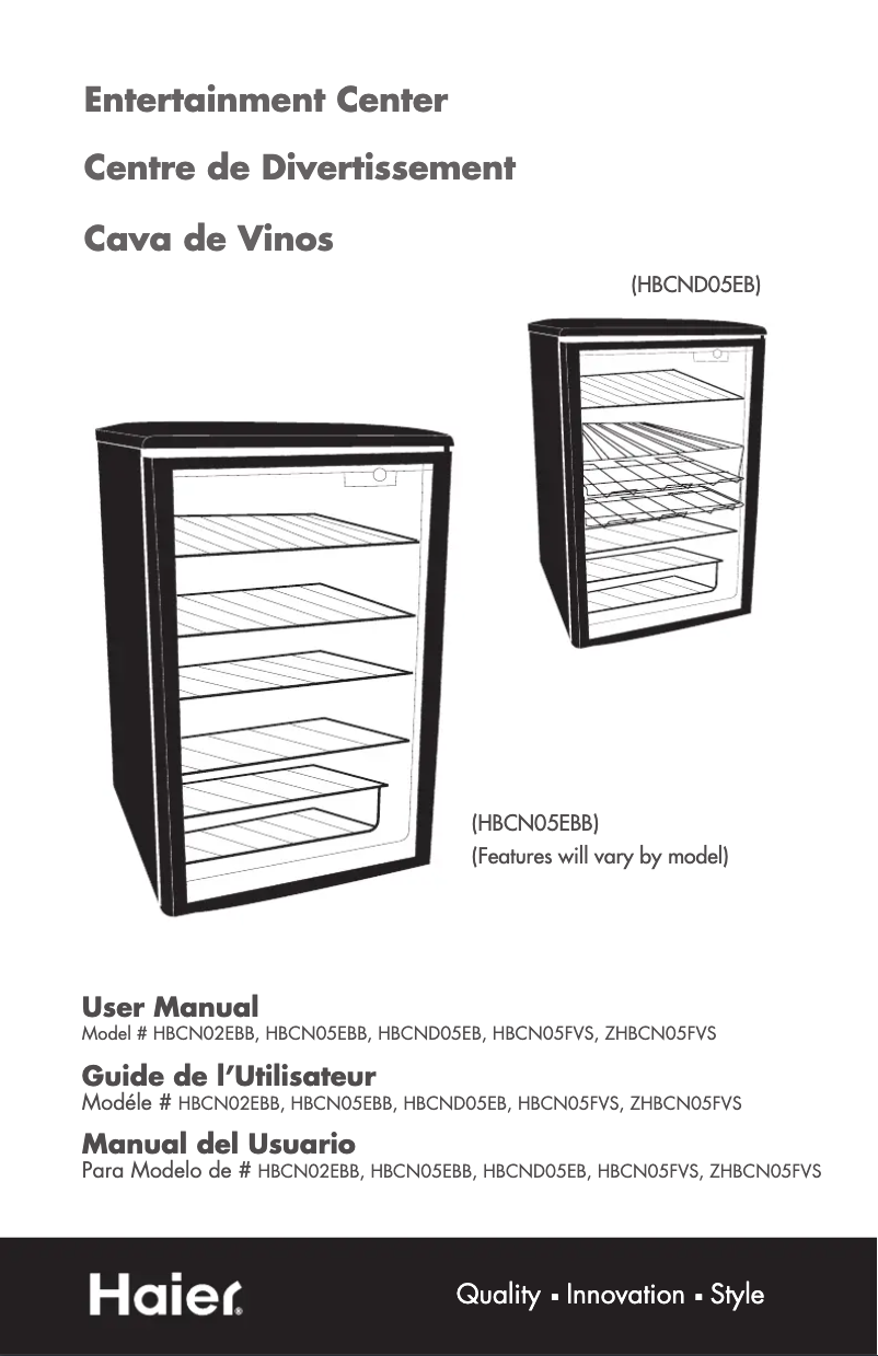 Imagen de la primera página del manual del dispositivo HBCN02EB