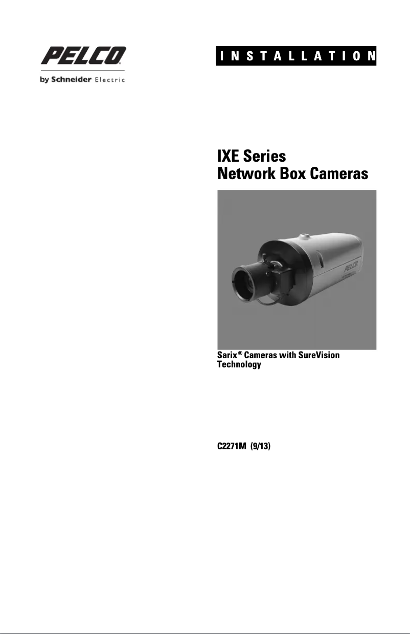 Imagen de la primera página del manual del dispositivo Sarix Enhanced IXE31