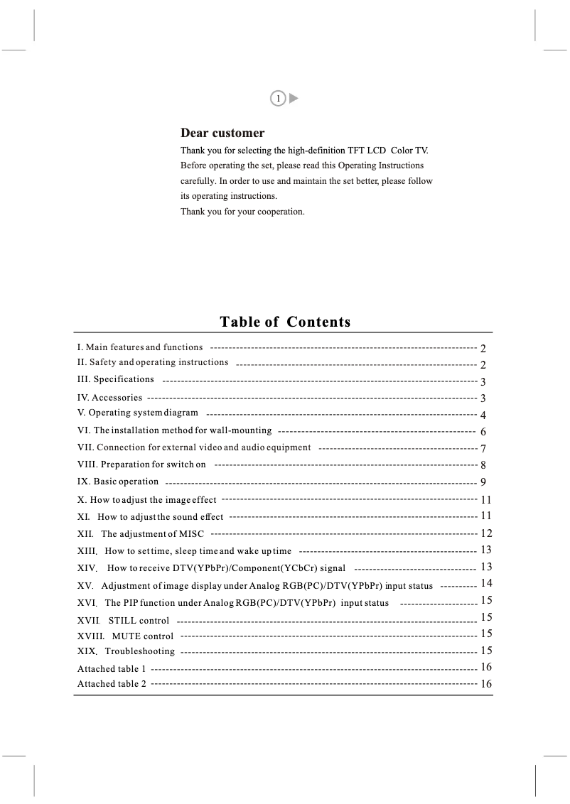 Página 1 del manual Manual de usuario Gericom GTV3003