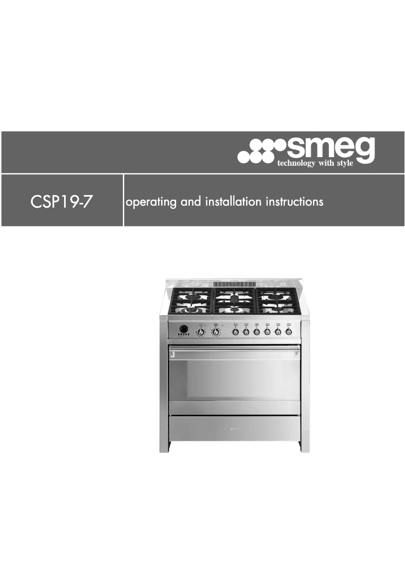 Página 1 del manual Manual de usuario Smeg CSP19-7