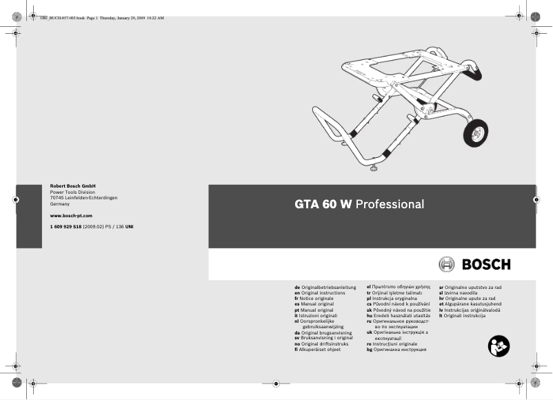 Imagen de la primera página del manual del dispositivo GTA 60W