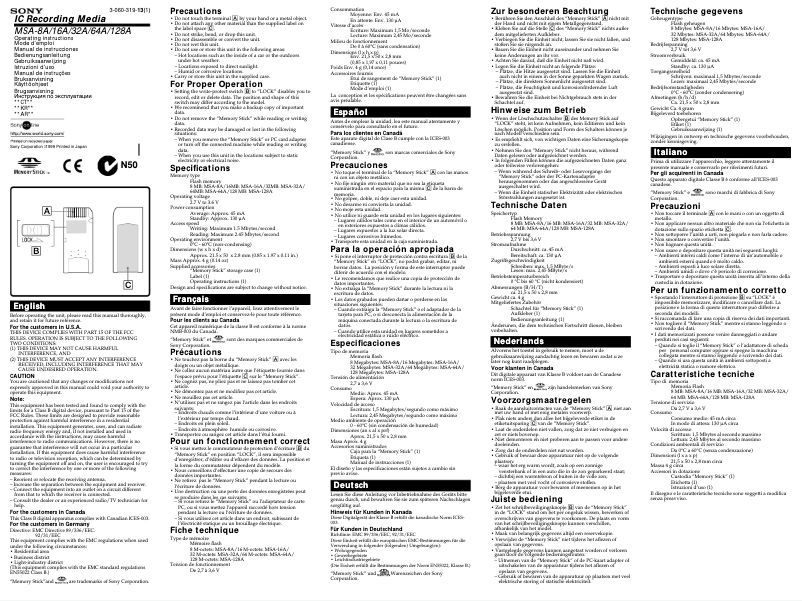 Imagen de la primera página del manual del dispositivo DCR-TRV22