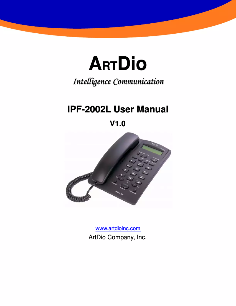 Imagen de la primera página del manual del dispositivo IPF-2002L