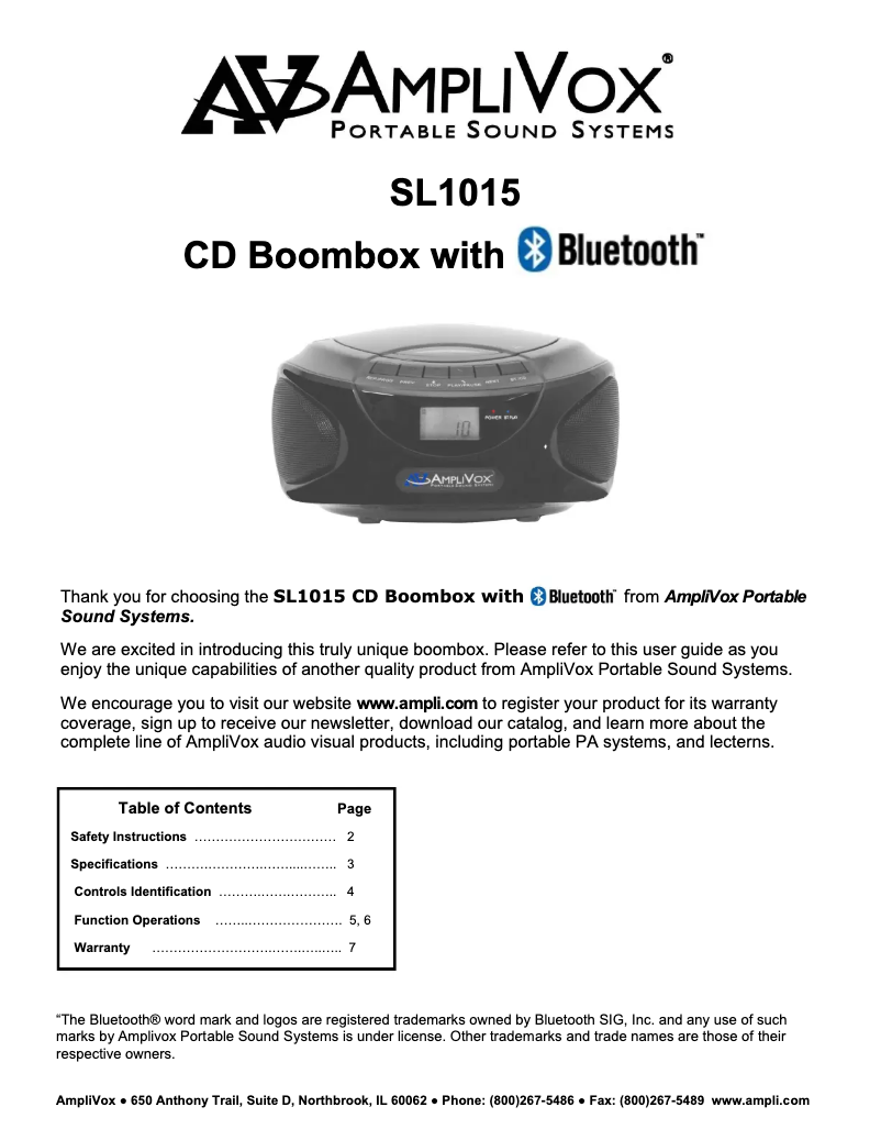 Imagen de la primera página del manual del dispositivo SL1015