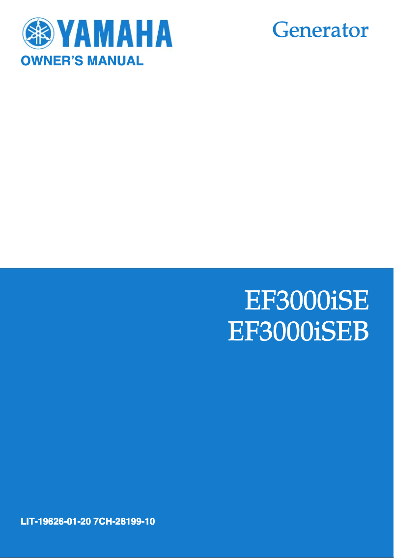 Imagen de la primera página del manual del dispositivo EF3000iSE