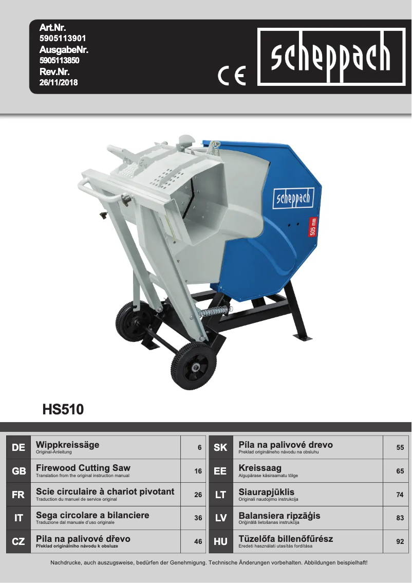 Imagen de la primera página del manual del dispositivo HS510