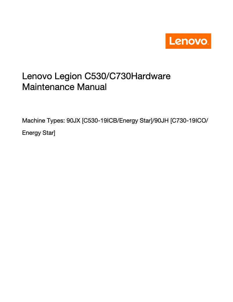 Página nº 1 - Manual de usuario Lenovo Legion C530