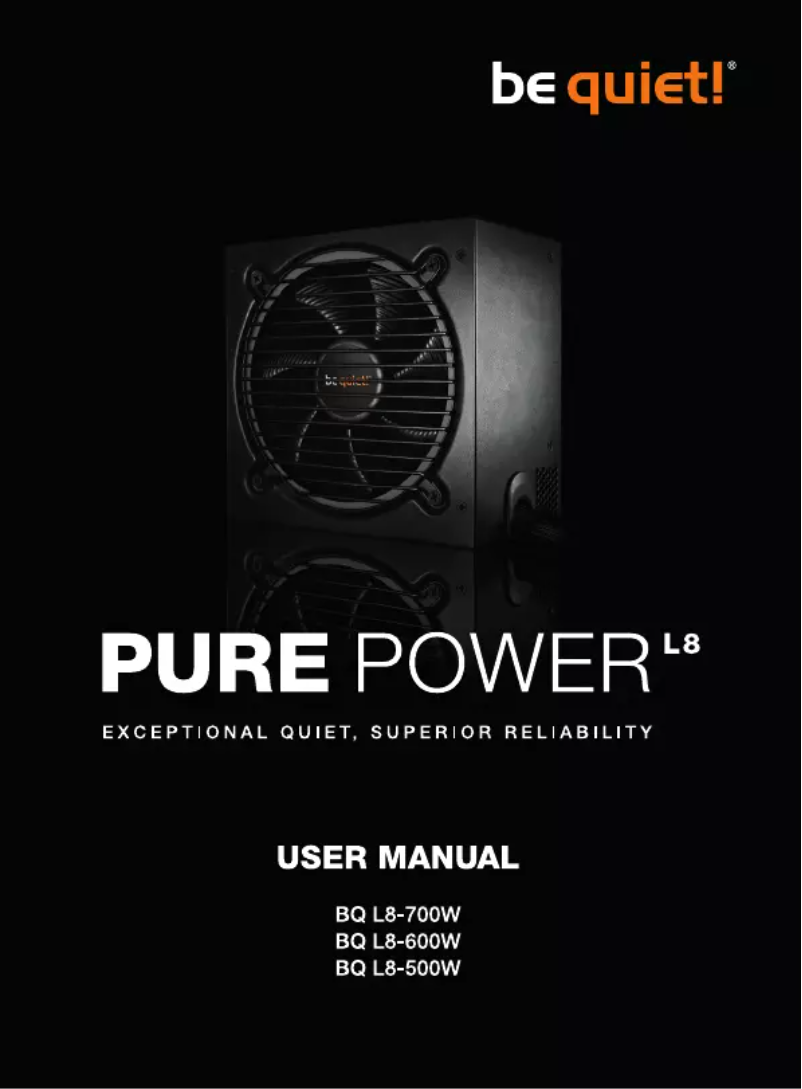 Página 1 del manual Manual de usuario Be Quiet! Pure Power L8-700W
