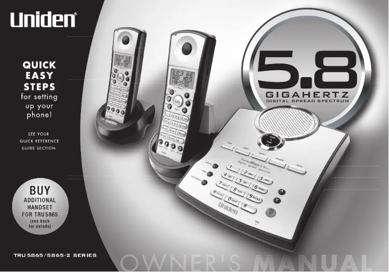 Imagen de la primera página del manual del dispositivo TRU 5865-2