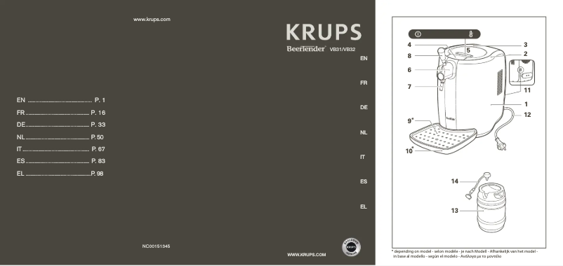 Página nº 1 - Manual de usuario Krups BeerTender VB32