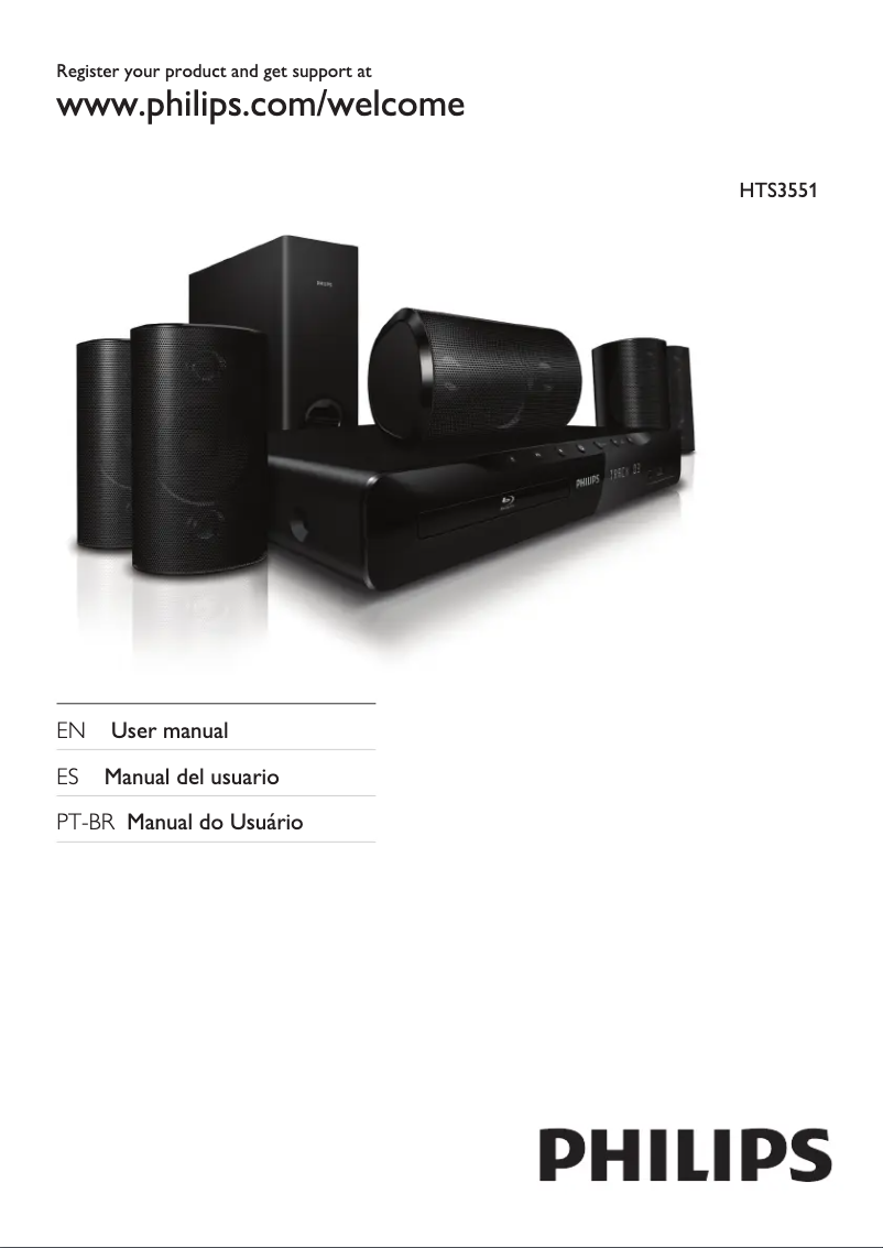 Imagen de la primera página del manual del dispositivo Immersive Sound HTS3551