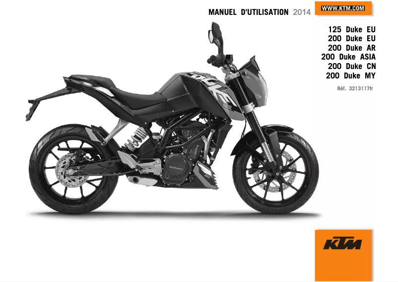 Página 1 del manual Manual de usuario KTM 125 Duke (2014)