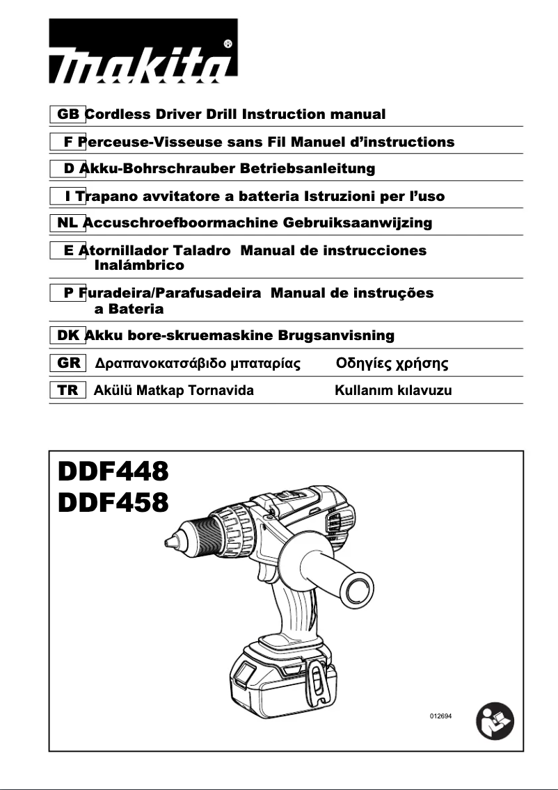Página 1 del manual Manual de usuario Makita DDF448Y1J