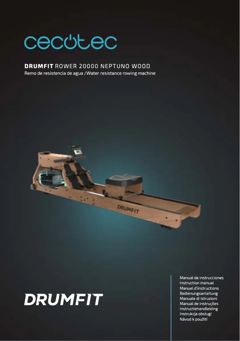 Imagen de la primera página del manual del dispositivo Drumfit Rower 20000 Neptuno Wood