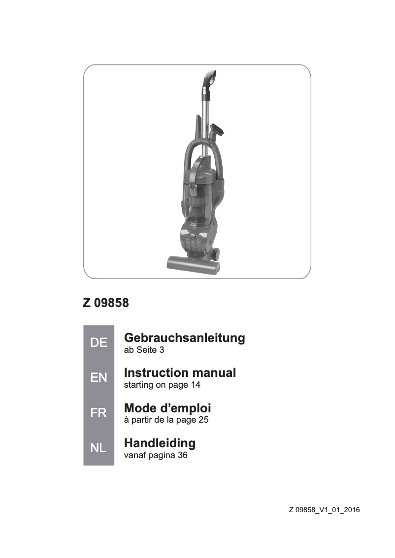 Imagen de la primera página del manual del dispositivo Z 09858