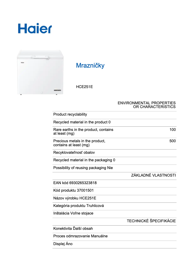 Imagen de la primera página del manual del dispositivo HCE251E