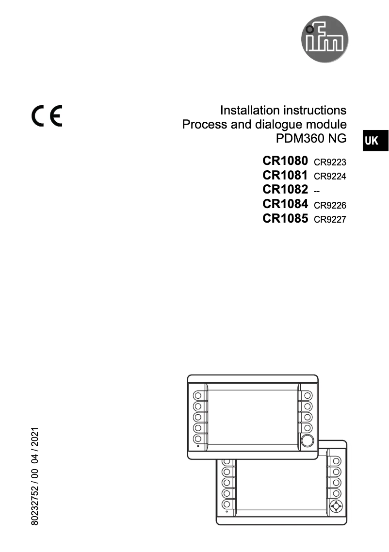 Imagen de la primera página del manual del dispositivo CR9223