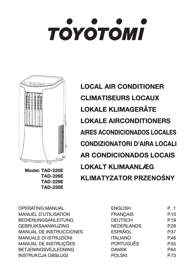 Imagen de la primera página del manual del dispositivo TAD-226E