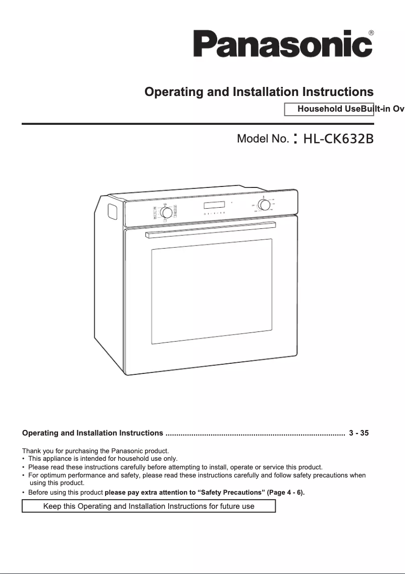 Imagen de la primera página del manual del dispositivo HL-CK632B