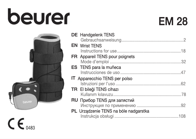 Página 1 del manual Manual de usuario Beurer EM 28