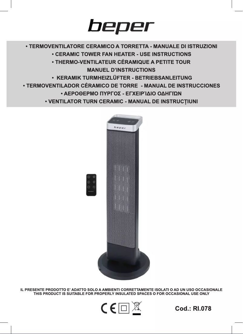 Página nº 1 - Manual de usuario Beper RI.078