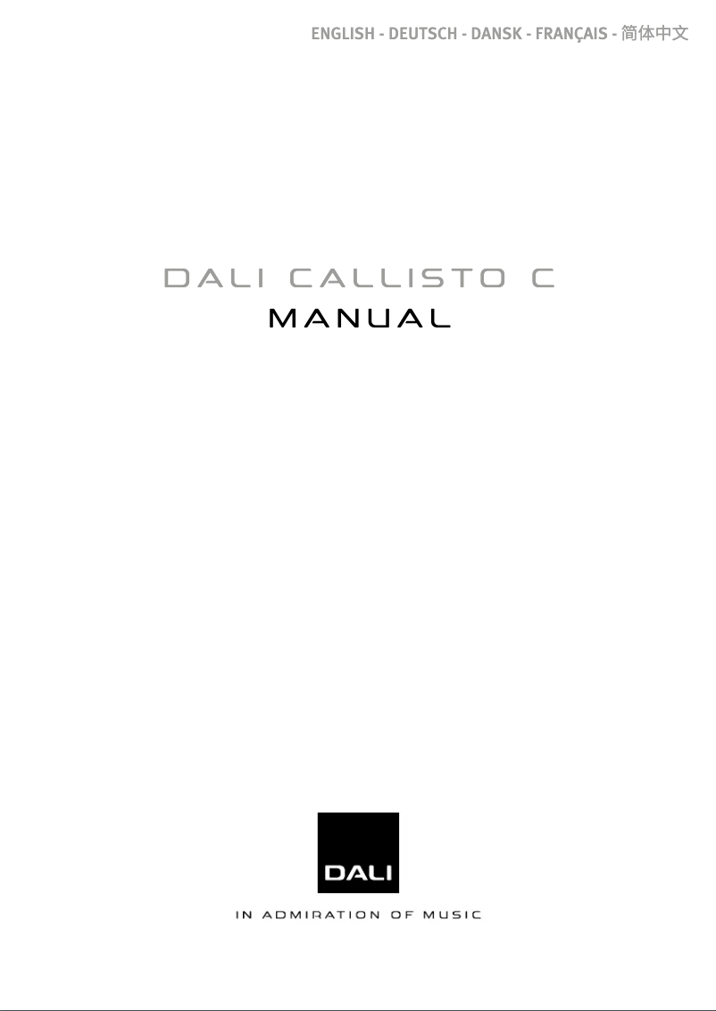 Página 1 del manual Manual de usuario Dali Callisto 6 C