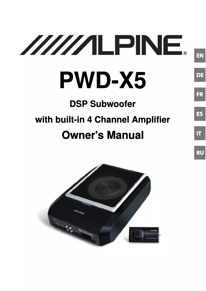 Página 1 del manual Manual de usuario Alpine PWD-X5