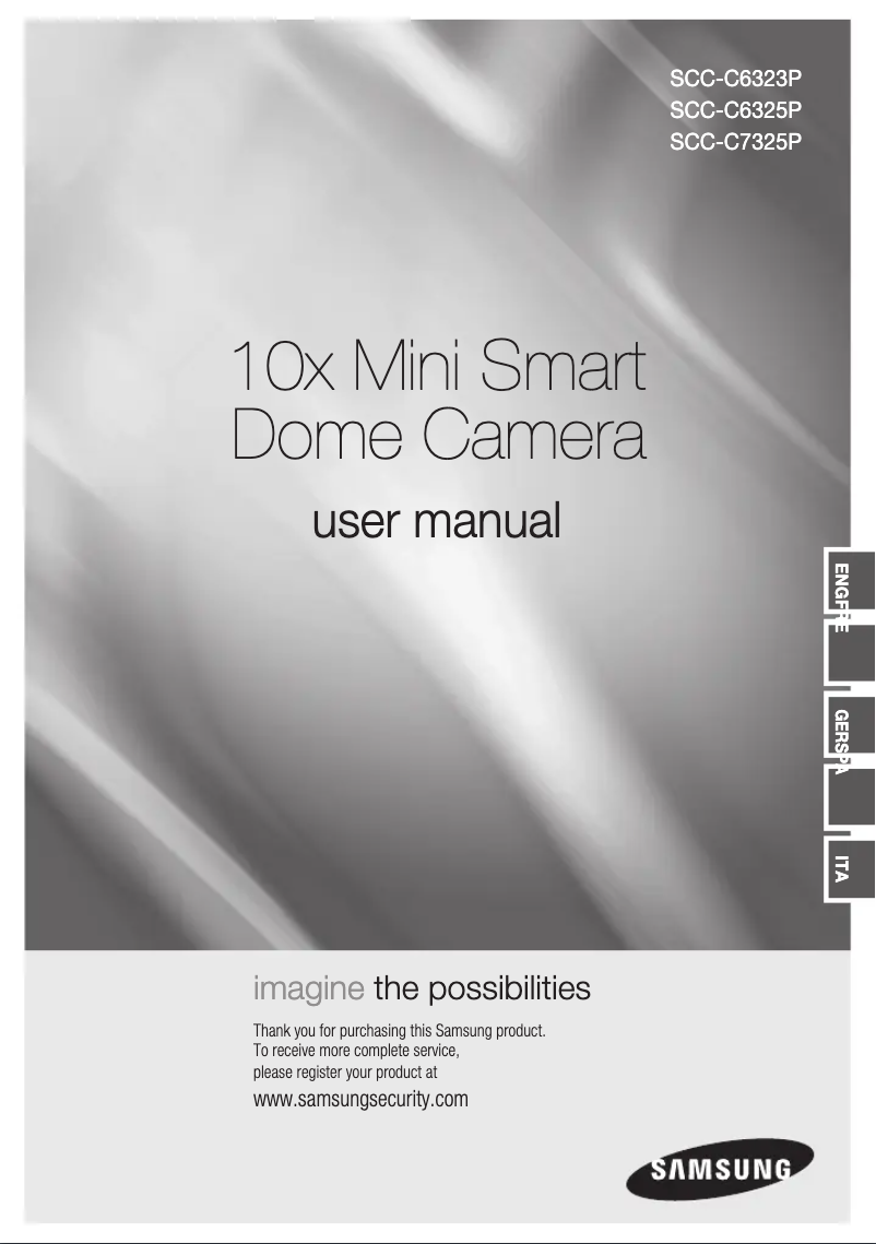 Imagen de la primera página del manual del dispositivo SCC-C6323N
